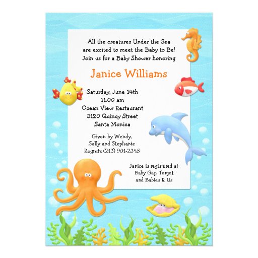 Under the Sea Baby Shower Invitation