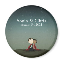 Under the stars Save the Date magnets