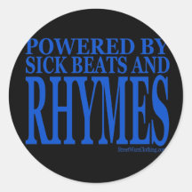 UNDERGROUND RAP ROUND STICKERS