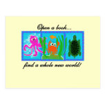 Undersea Open a Book Tshirts and Gifts Postcards