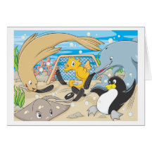 Underwater Hockey by Animals Cards