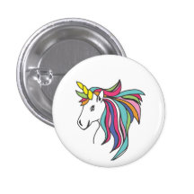Unicorn Flare Pinback Buttons