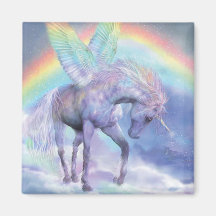 Unicorn Of The Rainbow Art Magnet