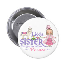 Unicorn Princess Little Sister Buttons