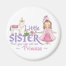 Unicorn Princess Little Sister Fridge Magnets
