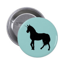 Unicorn Silhouette Button