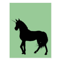 Unicorn Silhouette Postcard