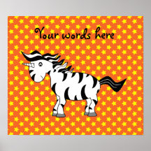 Unicorn zebra posters