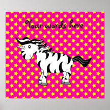 Unicorn zebra posters