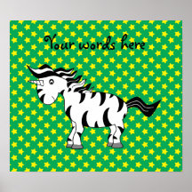 Unicorn zebra print