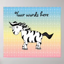 Unicorn zebra print