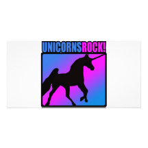 Unicorns Rock! Photo Card Template