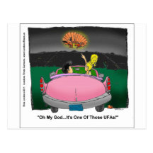 Unidentified Flying Armadillo UFA Funny Gifts Post Cards