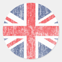 Union Flag Vintage Round Sticker