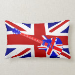 Union Jack British Guitar Art 2 Throw Pillow
