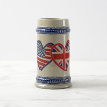 Union Jack Flat USA Flag Mugs