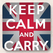 Union Jack Keep Calm And Carry On Coasters