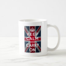 Union Jack Keep Calm And Carry On Mugs