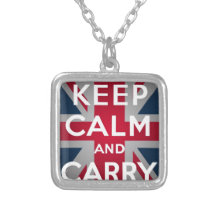 Union Jack Keep Calm And Carry On Pendants
