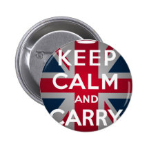 Union Jack Keep Calm And Carry On Pin