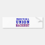 UNION MACHINIST BUMPER STICKERS