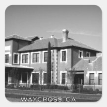 UNION STATION - Waycross, Georgia Square Stickers