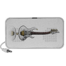 Unique electric rock guitar caricature travelling speaker