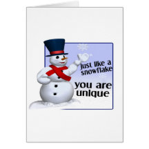 Unique Like A Snowflake Greeting Card