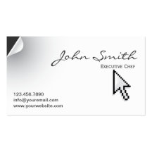 Unique Page Curl Chef Business Card