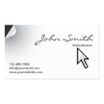 Unique Page Curl Hairdresser Business Card