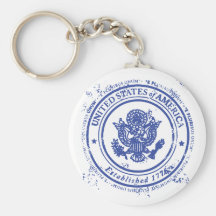 Unite State Blue Seal - Eagle - E Pluribus Unum Key Chains