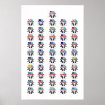 United States Mail Trucks Print