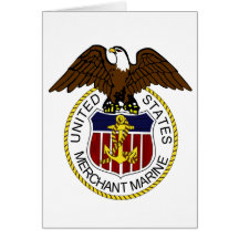 United States Merchant Marine Seal Sailors Greeting Cards