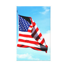 United States of America Patriotic USA Flag Stretched Canvas Prints