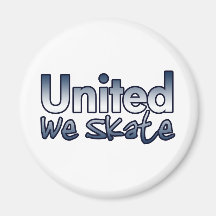 United We Skate Fridge Magnets
