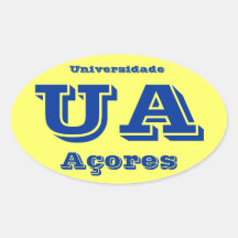 Universidade dos Açores Oval Sticker