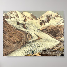 Upper Engadine, Roseg Glacier and Alp Ota, Grisons Poster