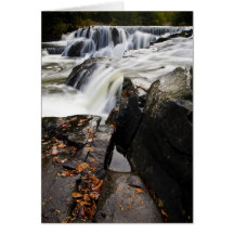 Upper   Falls In Autumn Card