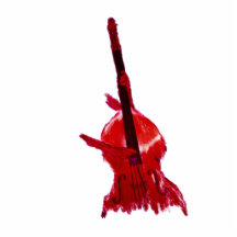 Upright orchestra bass image red version photo cutout