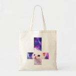 Upside Down Cross Kitten Tote Canvas Bags