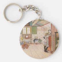 Upstairs Attic Bedroom with Baby Sister. Keychain
