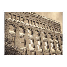 Urban Art black and white building Canvas Prints