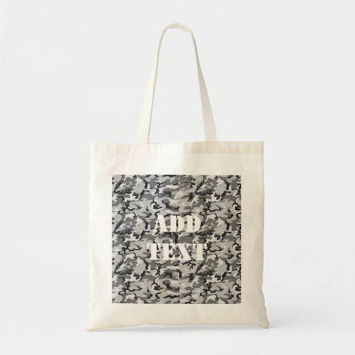 Urban Camouflage - Black & Grey Canvas Bag