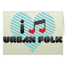 Urban Folk fan Greeting Cards