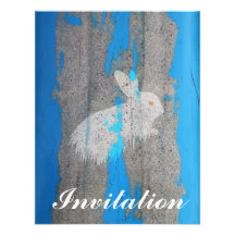 Urban Rabbit Graffiti Personalized Invitation