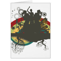 urban singers vector greeting cards