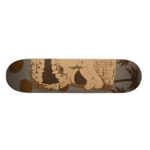 Urban Surfing Tiki Skateboard Deck