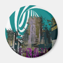 Urbania! Downtown City Urban Fridge Magnets