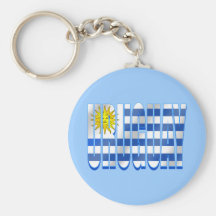 Uruguay flag logo emblem La celeste gifts Keychain