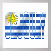 Uruguay flag logo emblem La celeste gifts Print
